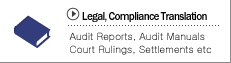 Legal and Compliance Translation Legal and Compliance Translation including Audit Reports, Court Rulings, meeting minutes, etc.